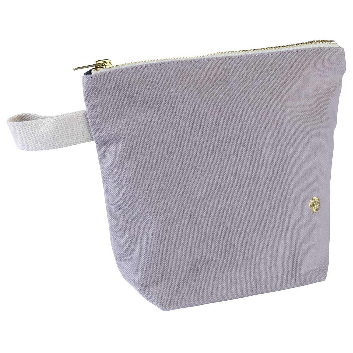 Kulturtasche IONA von La Cerise sur le Gâteau im geschlossenen Zustand – Bio-Baumwolle in poivre rose