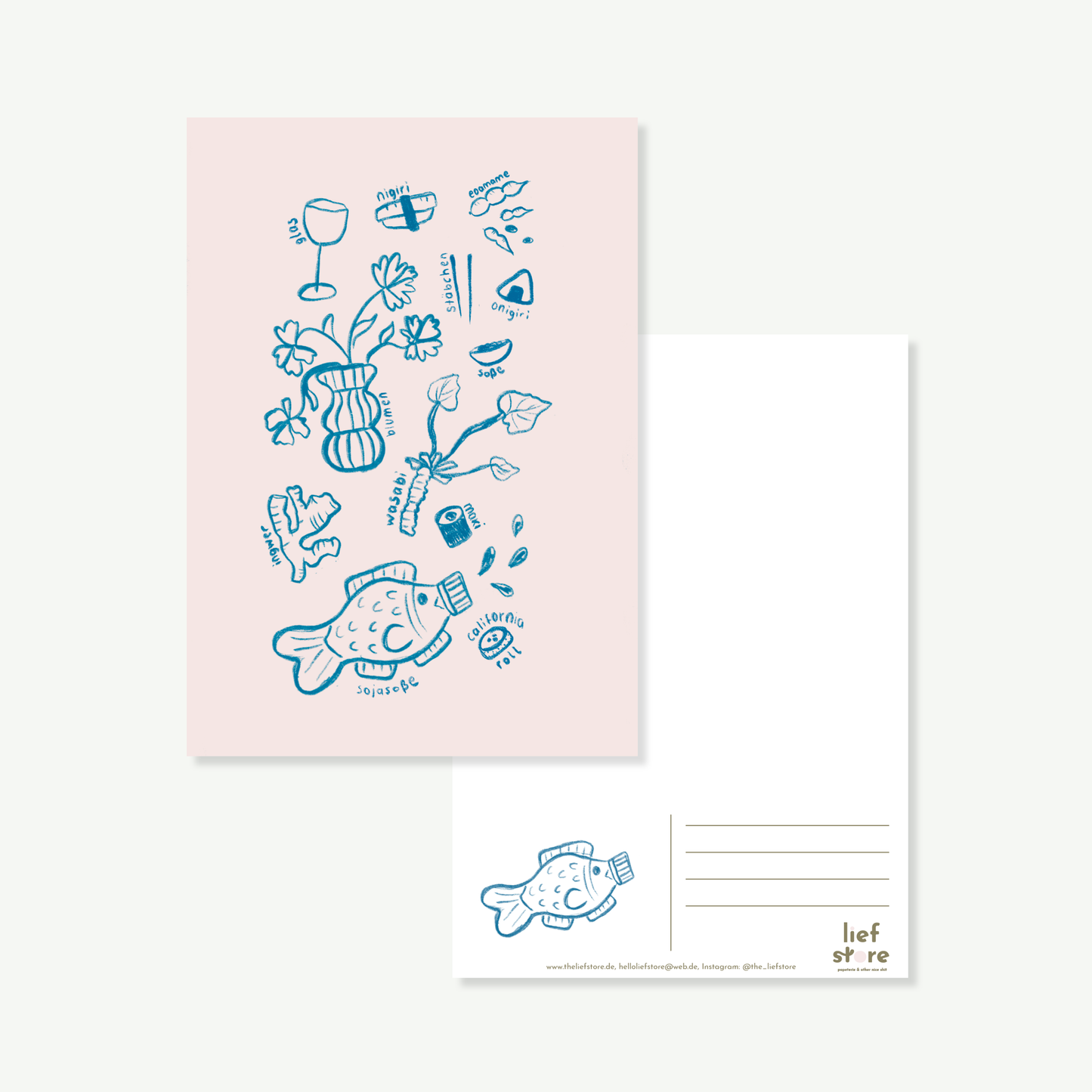 KARTE SUSHI DINER I Karte DIN A6 für alle Sushi-Freunde