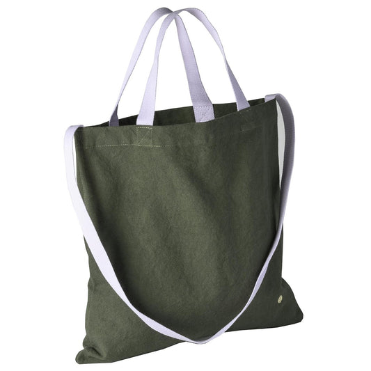 Stadttasche IONA KALE WR aus 100 % Bio-Baumwolle – wasserfeste, nachhaltige Tragetasche 38 x 38 cm, robust und umweltfreundlich, Made in Portugal